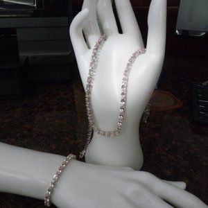Mozambique Morganite necklace & bracelet set